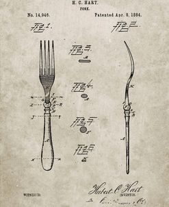 PP238-Sandstone Fork Patent Poster
