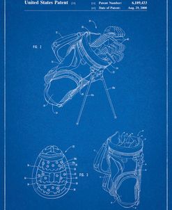 PP239-Blueprint Golf Walking Bag Patent Poster