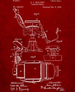 PP244-Burgundy Barbers Chair Patent