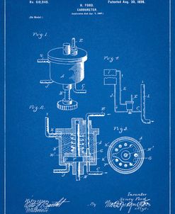 PP273-Blueprint Ford Carburetor 1898 Patent Poster