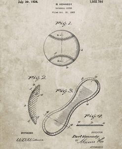 PP271-Sandstone Vintage Baseball 1924 Patent Poster