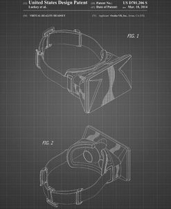 PP279-Black Grid Oculus Rift Patent Poster