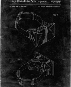 PP279-Black Grunge Oculus Rift Patent Poster