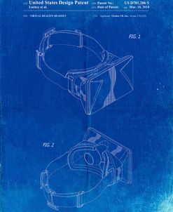 PP279-Faded Blueprint Oculus Rift Patent Poster