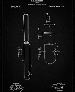 PP278-Vintage Black Meat Knife Poster