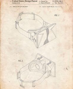 PP279-Vintage Parchment Oculus Rift Patent Poster