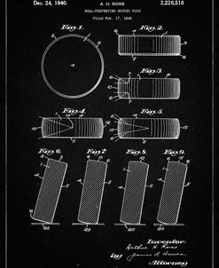 PP290-Vintage Black Hockey Puck Patent Poster