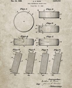 PP290-Sandstone Hockey Puck Patent Poster