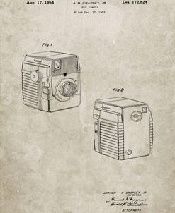 PP300-Sandstone Kodak Brownie Bullseye 1954 Patent Poster