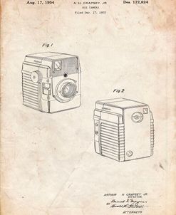 PP300-Vintage Parchment Kodak Brownie Bullseye 1954 Patent Poster