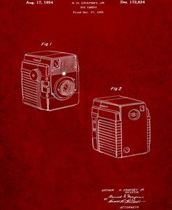 PP300-Burgundy Kodak Brownie Bullseye 1954 Patent Poster
