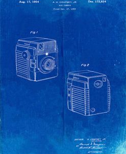PP300-Faded Blueprint Kodak Brownie Bullseye 1954 Patent Poster