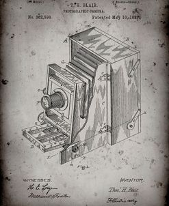 PP301-Faded Grey Lucidograph Camera Patent Poster