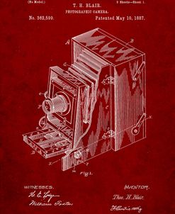 PP301-Burgundy Lucidograph Camera Patent Poster