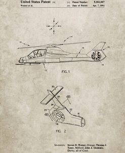 PP302-Sandstone Helicopter Tail Rotor Patent Poster