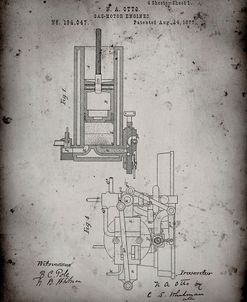 PP304-Faded Grey Combustible 4 Cycle Engine Otto 1877 Patent Poster