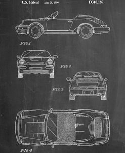PP305-Chalkboard Porsche 911 Carrera Patent Poster