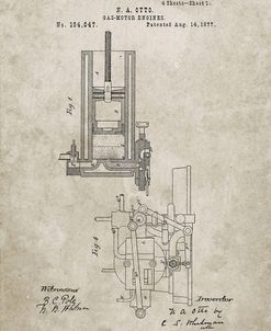 PP304-Sandstone Combustible 4 Cycle Engine Otto 1877 Patent Poster
