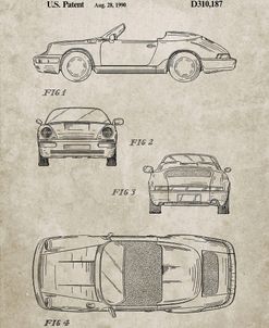 PP305-Sandstone Porsche 911 Carrera Patent Poster