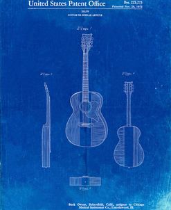PP306-Faded Blueprint Buck Owens American Guitar Patent Poster