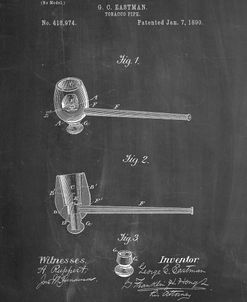 PP307-Chalkboard Smoking Pipe 1890 Patent Poster