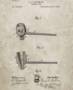 PP307-Sandstone Smoking Pipe 1890 Patent Poster