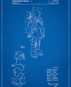 PP309-Blueprint Apollo Space Suit Patent Poster