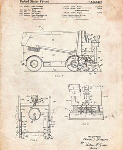 PP313-Vintage Parchment Ice Resurfacing Patent Poster