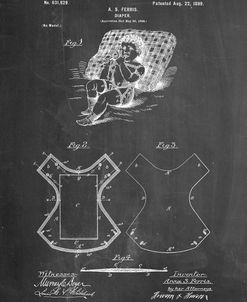 PP317-Chalkboard Cloth Baby Diaper Patent Poster
