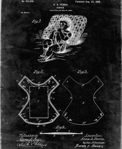 PP317-Black Grunge Cloth Baby Diaper Patent Poster