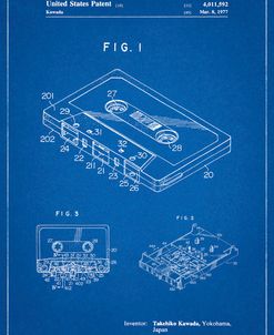 PP319-Blueprint Cassette Tape Patent Poster