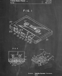 PP319-Chalkboard Cassette Tape Patent Poster