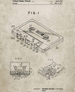 PP319-Sandstone Cassette Tape Patent Poster