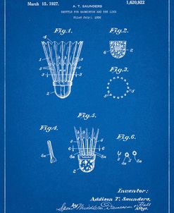 PP345-Blueprint Vintage Badminton Shuttle Patent Poster