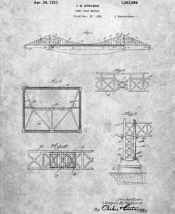 PP350-Slate Golden Gate Bridge Patent Poster