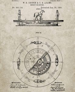 PP351-Sandstone Carousel 1891 Patent Poster
