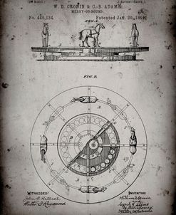 PP351-Faded Grey Carousel 1891 Patent Poster