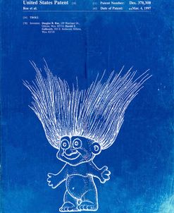 PP406-Faded Blueprint Troll Doll Patent Poster