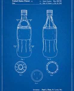 PP432-Blueprint Coke Bottle Display Cooler Patent Poster