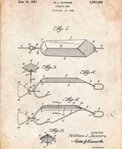 PP420-Vintage Parchment Spoon Fishing Lure Poster
