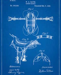 PP444-Blueprint Horse Saddle Patent Poster