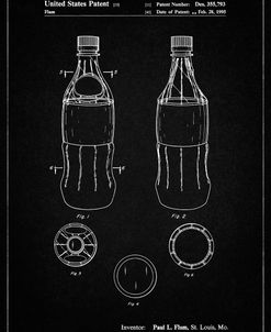 PP432-Vintage Black Coke Bottle Display Cooler Patent Poster