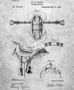 PP444-Slate Horse Saddle Patent Poster