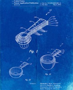PP484-Faded Blueprint Stacking Measuring Cups Patent Poster
