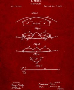 PP487-Burgundy Eye Glasses Patent Poster