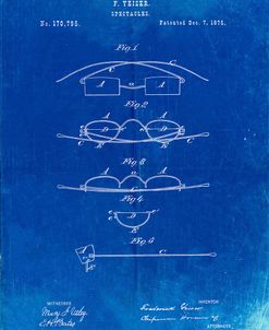 PP487-Faded Blueprint Eye Glasses Patent Poster