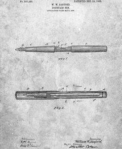 PP494-Slate Sanford Fountain Pen 1905 Patent Poster