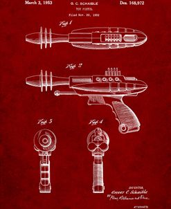 PP498-Burgundy Toy Laser Gun Patent Print