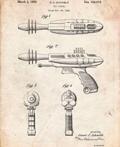 PP498-Vintage Parchment Toy Laser Gun Patent Print