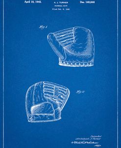 PP538-Blueprint A.J. Turner Baseball Mitt Patent Poster